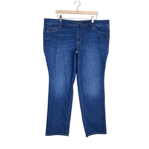 Old Navy Denim - Old Navy Women's 20 Mid Rise Power Slim Straight Jean